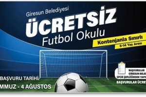 06-14 Yaş Arası Ücretsiz Futbol Okulu Açılıyor